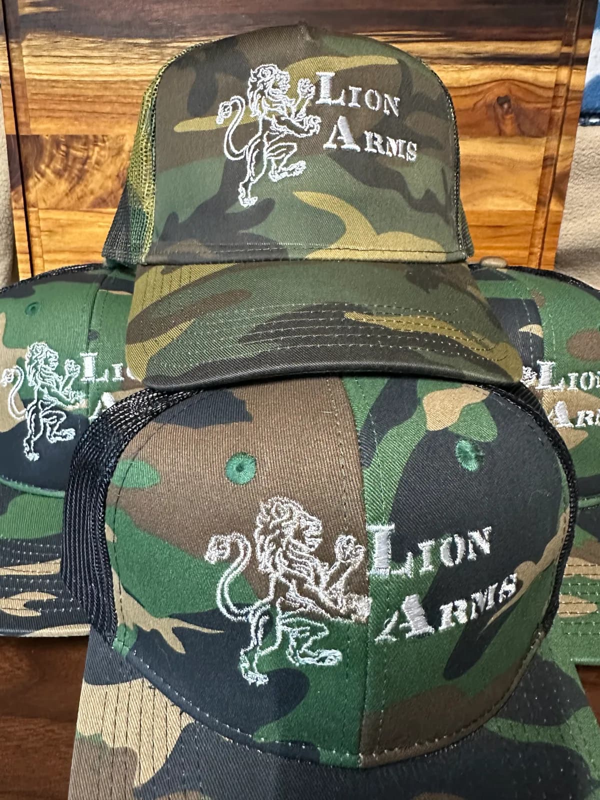 Lion Arms Camo Trucker Hat